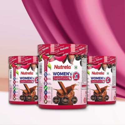 Patanjali Nutrela Women Superfood - Chocolate Flavor - 400g (pack of 3) - Fast Shipping to USA