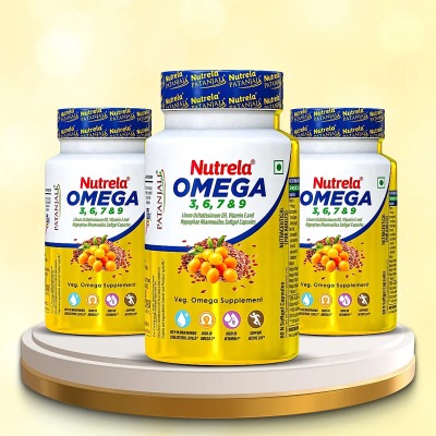 Patanjali Nutrela Organic Omega 3 6 7 & 9 (pack of 3) - Fast Shipping to USA