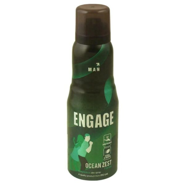 Engage Ocean Zest Liquid Deodorant For Men, 150 Ml - Fast Shipping to USA & Canada
