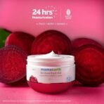 Mamaearth Beetroot Hydraful Light Moisturizing Cream with Beetroot & Hyaluronic Acid | For Hydrated Pink Glow | For Face, Hand & Body | 24H Moisturization | Quick Absorbing | Non-Greasy | Soft Moisturizer | 200 g - Fast Shipping to USA & Canada - Image 3