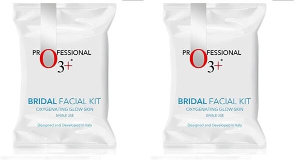 O3+ Bridal Facial Kit Oxygenating Glow Skin for Deep Cleansing, Bright & Radiant Complexion Suitable for All Skin Types (42g+50ml Single use Kit) (Pack of 2) - Fast Shipping to USA & Canada