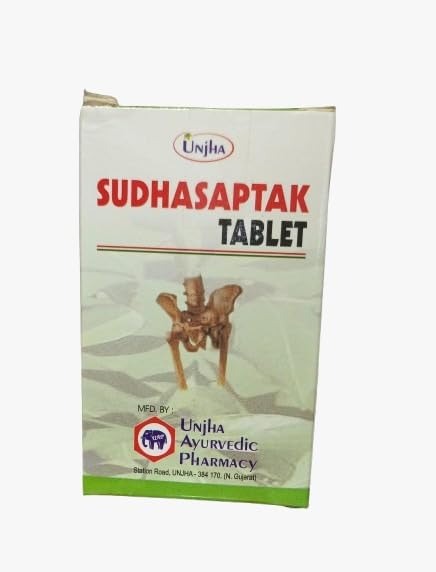 UNJHA Sudhasaptak Tablet - Ayurvedic Supplement for Digestive Health, Immunity Support, and Vitality - 100 Tabs