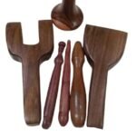 FA INDUSTRIES Wood Therapy Massage Tools Set Massage Kit Therapy Tools for Body Muscle Pain Relief Wooden Body Face Sculpting Tools Wood Roller Massager, Fascia Massage - Set of 6 - Fast Shipping to USA