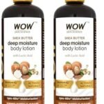 WOW Skin Science Shea Butter With Lactic Acid Body Lotion | Hydrates Very Dry Skin | Long Lasting 48 hrs Moisturization | Smoothens Rough, Flaky Skin | Calms Itchy Skin - 400ml (Pack of 2) - Fast Shipping to USA & Canada