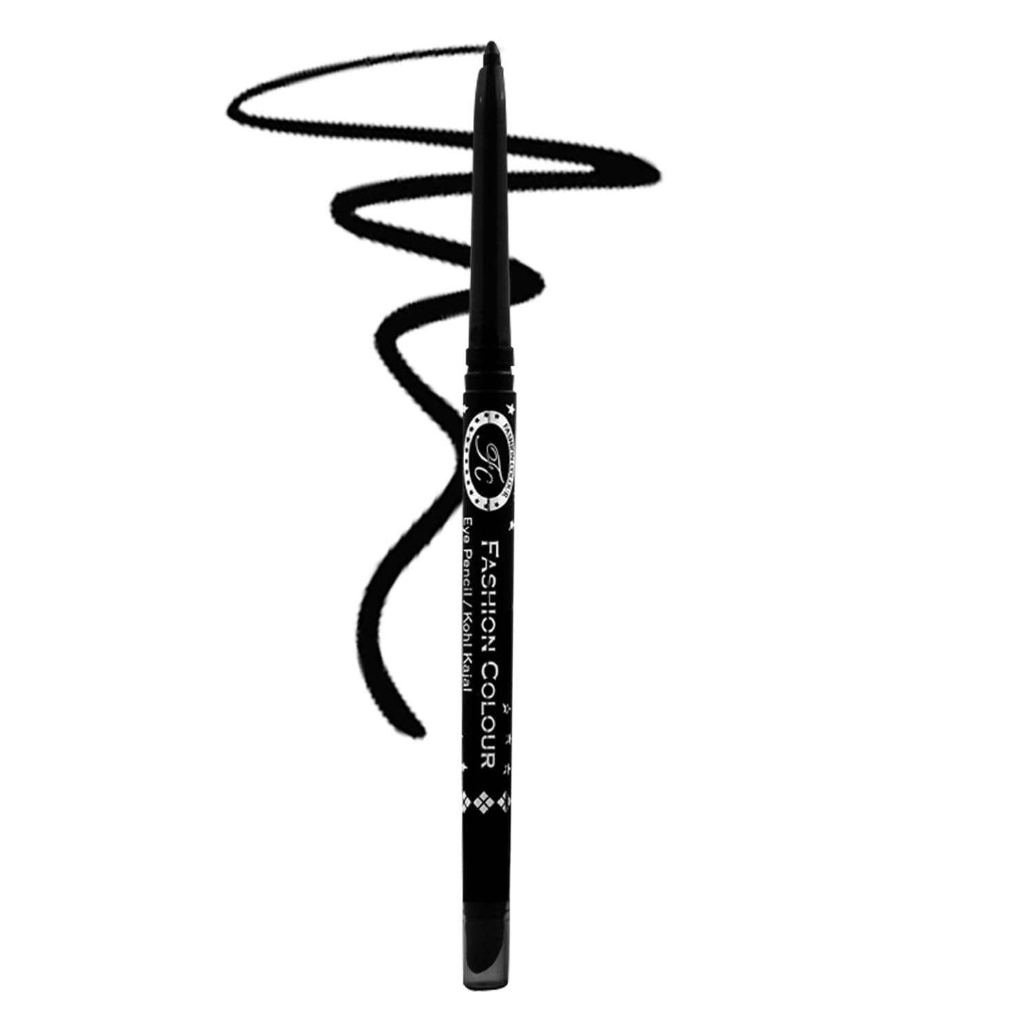 411TXONTmwL-1.jpg FASHION COLOUR Intense Black Kajal With Smudger | 12 Hr Long Stay | Waterproof & Smudgeproof | One Swipe Smooth Application | 3-In-1 Kajal+Eyeliner+Smokey Eyeshadow | Matte - Fast Shipping to USA & Canada - Image 1