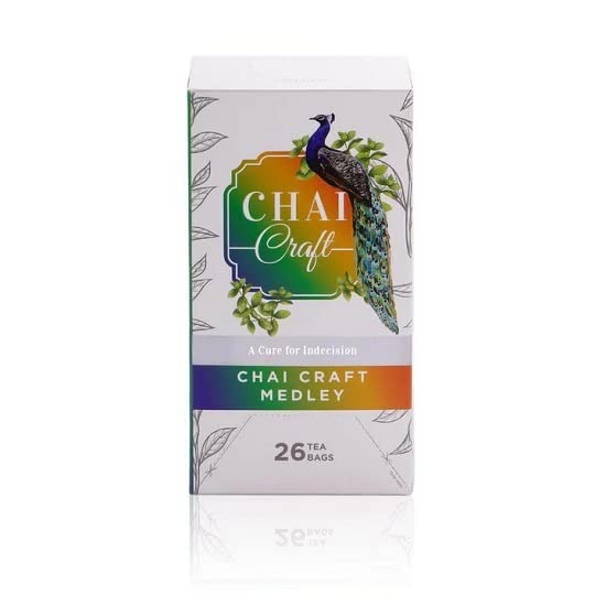 Chai Craft Assorted Flavors Medley Tea Bags | Variety of Tea Blends | 26 Tea bags