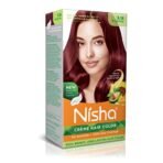 Nisha Cream Hair Colour 3.16 BURGUNDY (60gm + 60ml + 18ml Nisha Conditioner with Natural Herbs 100% Grey Hair Coverage) Pack of 1 - Fast Shipping to USA & Canada - Image 2