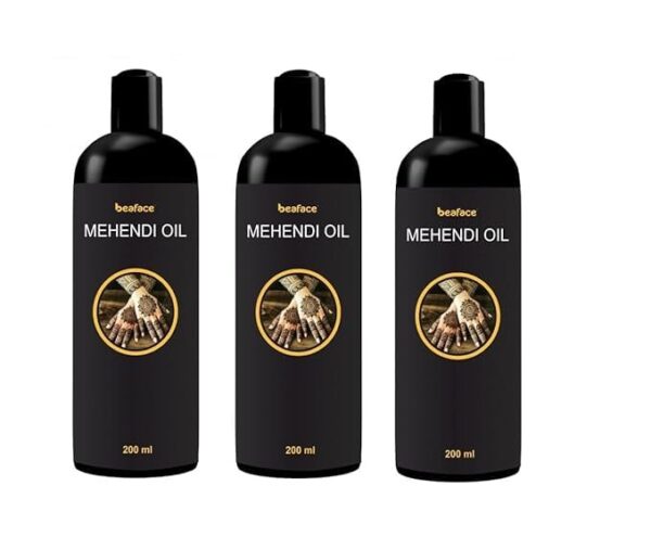 Beaface Mehendi Oil for Stains Darker 200ml | Henna Mehandi Oil for Making Mahendi Cones | Mehandi Oil | Pure Mehandi Oil For Hands | Mahendi Nikhar Oil