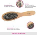 Vega Cushioned Hair Brush (India's No.1* Hair Brush Brand)with Steel Pin For Men & Women, All Hair Types (R2-CB) - Fast Shipping to USA & Canada - Image 5