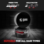 Beardo Creme Power Styling Wax, 75 gm | Cream Hair Wax Men | Cr?me Styling Wax | Volumizing Wax | Natural Finish | Hair Cream | Hair Wax for Non Stick, Smooth Hair - Fast Shipping to USA & Canada - Image 4