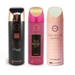 Armaf Beau Elegant & Club De Nuit Women & De La Marque Deodorant Body Spray 200ml, Pack of-3-For women - Fast Shipping to USA & Canada