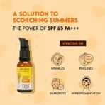 Jovees Sunscreen Face Serum SPF 65 PA+++ Broad spectrum Sun protection with Green tea, Carrot and Sunflower extract | Lightweight & Oil Free | For Oily & Acne Prone Skin 30ml - Fast Shipping to USA & Canada - Image 5