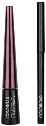 Colorbar cosmetics Intensely Rich Kajal-Creatively, Black, 0.30 g, Matte Finish, 100ml, Colorbar Waterproof Opaque Liquid Eyeliner Opaque Finish - Black, 2.5ml - Fast Shipping to USA & Canada