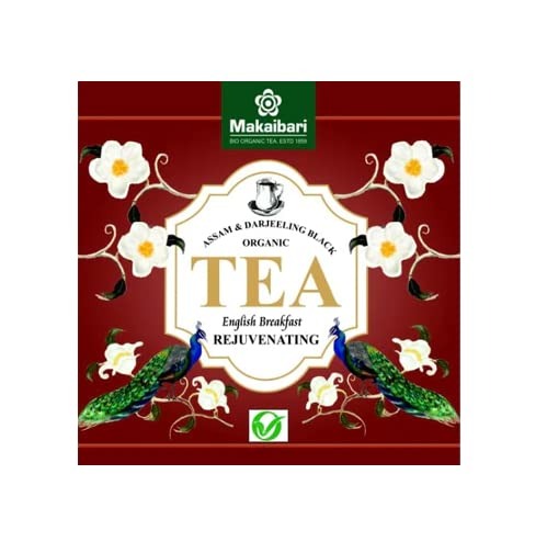 Makaibari Biodegradable Organic Fuso Pyramid Tea Bag English Breakfast | Usda Certified Premium Tea | Anti-Oxidants, Immunity Booster Chai | 100% Organic | 50 Tea Bags - 100 Gm - Fast Shipping to USA & Canada
