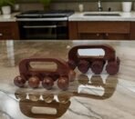 FA INDUSTRIES Wooden B 8ack Massager Back Pain Relief Whole Body Massager Of 8 Massage Roller (Size - 16 x 7.5 x 7.5 cm) Combo Pack of 2 - Fast Shipping to USA - Image 2