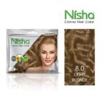 Nisha Cream Hair Color Rich Bright Long Lasting Hair Colouring For Ultra Soft Deep Shine 100% Grey Coverage Conditioning With Natural Herbs Light Blonde (Pack of 6) - Fast Shipping to USA & Canada - Image 3