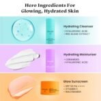 Foxtale Dewy Morning Travel Kit | Hydrating Face Wash, 24-Hr Moisturizer & SPF 50 Sunscreen | 100% Glow, 24-Hr Hydration, Zero White Cast | With Hyaluronic Acid, Ceramides & Vitamin C | Travel Pouch Included | Pack of 3 | Travel Friendly | Pocket Friendly | Gift for Birthday and Anniversary - Fast Shipping to USA & Canada - Image 6