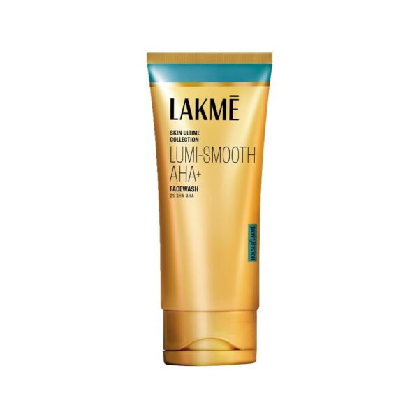LAKME Lumi-Smooth AHA+ Facewash with 2% Salicylic & Lactic Acid for Glowing Skin | Gentle Exfoliating Cleanser for Smooth Skin & Reduced Pores, 100gm - Fast Shipping to USA & Canada
