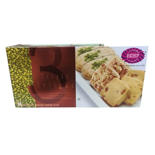 Karachi Bakery Triple Delight (Cashew, Chocolate And Fruits) 600G - Fast Shipping to USA & Canada