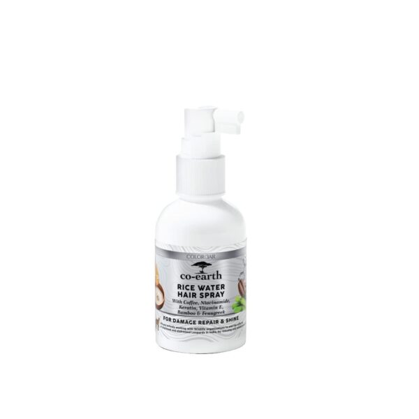 Colorbar Co-earth Rice Water Spray 100ml I Gives instant shine I Goodness of Rice Ferment extract & Wheat proteins I Promotes healthy hair growth I Helps to balance pH