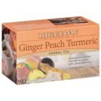 Bigelow Tea Ginger Peach Turmeric Herbal Tea Freshness & Aroma Caffeine Free 20 Tea Bags Net Wt 0.98oz (27gm) - Fast Shipping to USA & Canada - Image 2