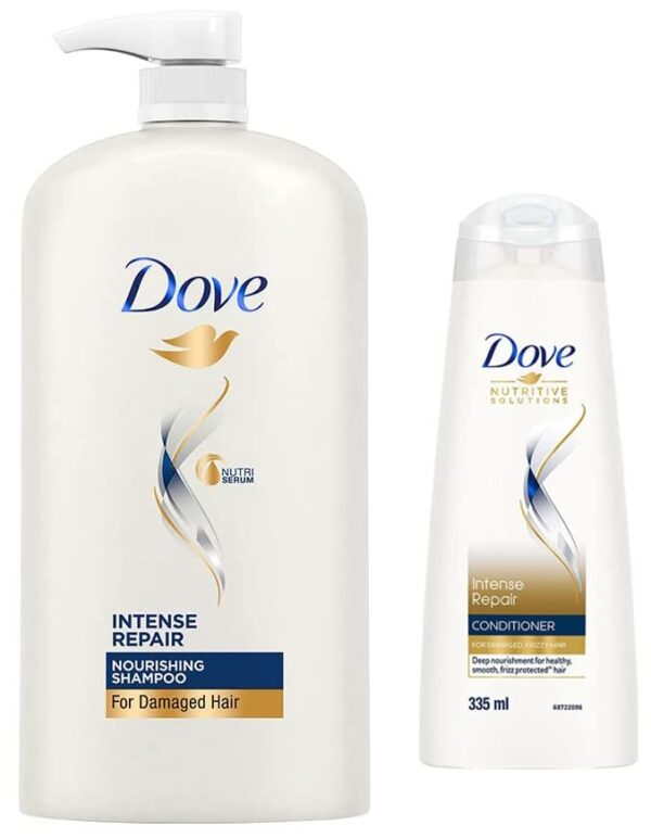 Dove Intense Repair Shampoo 1 L & Dove Intense Repair Hair Conditioner, 335ML - Fast Shipping to USA & Canada