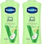 Vaseline Aloe Fresh Body Lotion,24 HR Long Lasting Moisturisation with Aloe Vera extract and Menthol, 600ml (Pack of 2) - Fast Shipping to USA & Canada