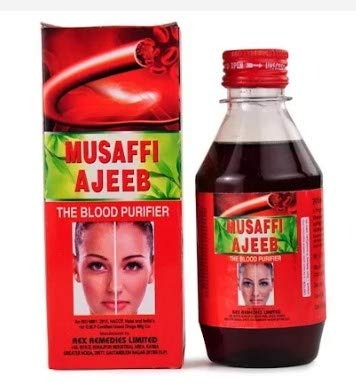 Rex Remedies Musaffi Ajeeb , Blood Purifier, Relieves Itching, Piles, Acne and Skin Eruptions, 200 ml - Pack of 2