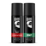 Beardo Legacy & Godfather Perfume Body Spray For Men 150ml Each (Set of 2) Citrus Aromatic Spicy | Deodorant | Deo For Men | Long Lasting Perfume| Christmas gift for men | Gift For Friends | Gift for Men - Fast Shipping to USA & Canada