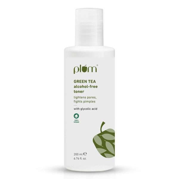 Plum Green Tea Face Toner For Oily, Acne-Prone Skin | With Glycolic Acid | Alcohol-Free | Fights Pimples | Tightens Pores | Controls Oil | Gently Exfoliates Dead Skin Cells | Women & Men | 200ml - Fast Shipping to USA & Canada