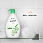 Dove Refreshing Body Wash, with Cucumber & Green Tea Scent, for Soft, 24hr Moisturised Skin, 800ml - Fast Shipping to USA & Canada - Image 7