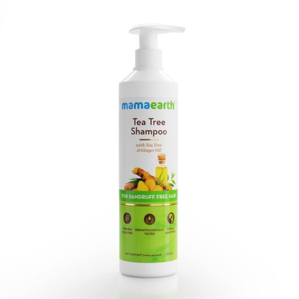 Mamaearth Tea Tree Anti Dandruff Shampoo, With Tea Tree & Ginger Oil, 250ml - Fast Shipping to USA & Canada