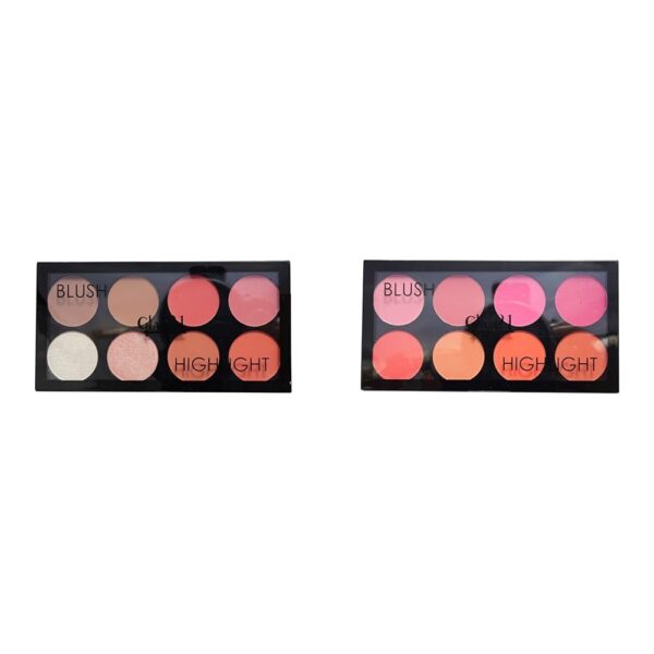 Glam 21 Blush Highlighter Palette Silky pigments 24 gm - Amaze-02 Blush Highlighter Palette Silky pigments for long lasting shimmer look suitable for all skin tone 24 gm - Ralph-04 - Fast Shipping to USA & Canada