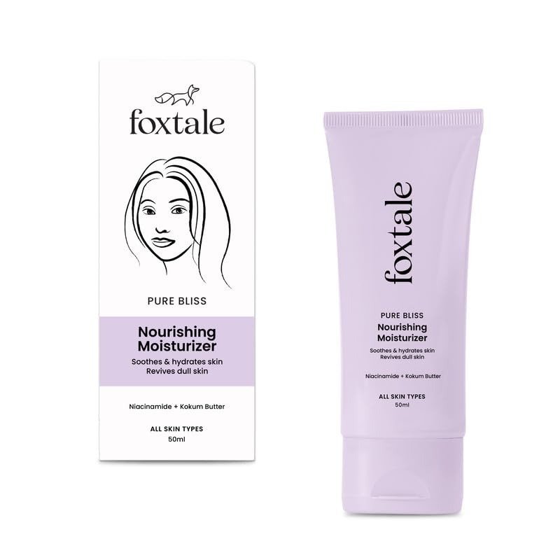 41GHMj60MQL-1.jpg Foxtale Nourishing Face Moisturizer with Niacinamide for 24 Hr Hydration, Lightweight & Non-Sticky, For Soft & Glowing Skin, Men & Women, All Skin Types, 50 ml - Fast Shipping to USA & Canada - Image 1
