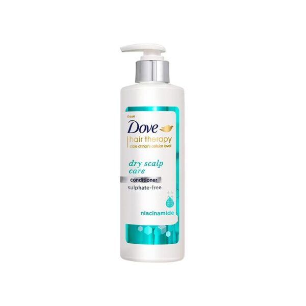 Dove Hair Therapy Dry Scalp Care Moisturizing Conditioner, Sulphate Free, No Parabens & Dyes, With Niacinamide, 380 ml - Fast Shipping to USA & Canada