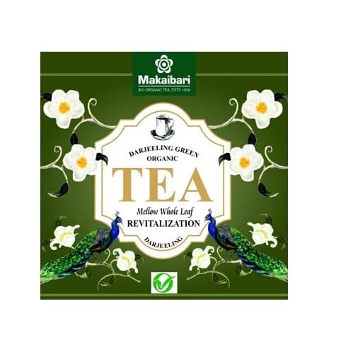Makaibari Biodegradable Organic Fuso Pyramid Tea Bag Dargeeling Green Organic | USDA Certified Premium Green Tea | Anti-Oxidants, Immunity Booster | 100% Organic | 50 Tea bags | - Fast Shipping to USA & Canada
