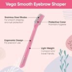 Vega Eyebrow Shaper for Women - Pack of 3 Reusable Face Razor, Painless Facial Hair Removal, Razor for Face, Eyebrows, Upper Lips, Chin, Side Locks, Forehead, (ESS-01) - Fast Shipping to USA & Canada - Image 3
