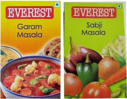 Everest Combo Pack of Garam Masala + Sabji Masala 100GM Pack of 2 - Fast Shipping to USA & Canada