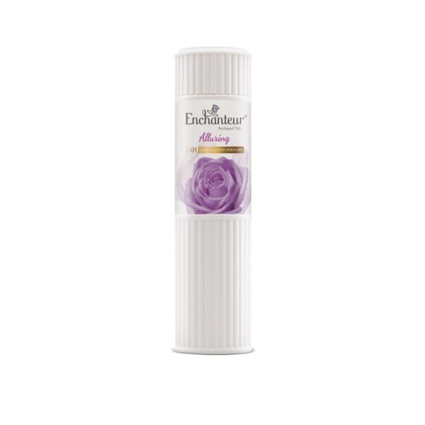 Enchanteur Alluring Perfumed Talcum Powder with Exotic French Fragrance for Women| Fruity & Flowery Notes| Refreshing & Soothing Talc with Fine Texture| Absorbs Moisture & Prevents Odour| 250g - Fast Shipping to USA & Canada