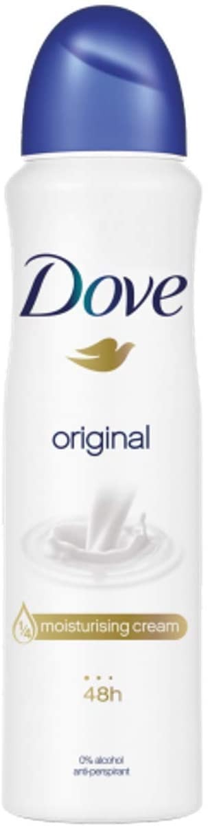 Dove Original, Strong Antiperspirant Deodorant For Women, Clean And Fresh Fragrance Aerosol, Long Lasting Anti Sweat And Body Odour Protection Spray 250ml - Fast Shipping to USA & Canada