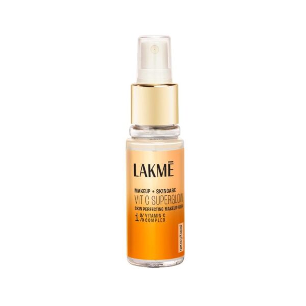 LAKME Makeup+Skincare Vitc Superglow Skin Perfecting Natural Finish Makeup Fixer Spray For All Skin Types, 60Ml,1Count - Fast Shipping to USA & Canada