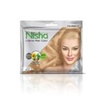 Nisha Cream Hair Color Rich Bright Long Lasting Hair Colouring For Ultra Soft Deep Shine 100% Grey Coverage Conditioning With Natural Herbs Ultra Blonde (Pack of 3) - Fast Shipping to USA & Canada