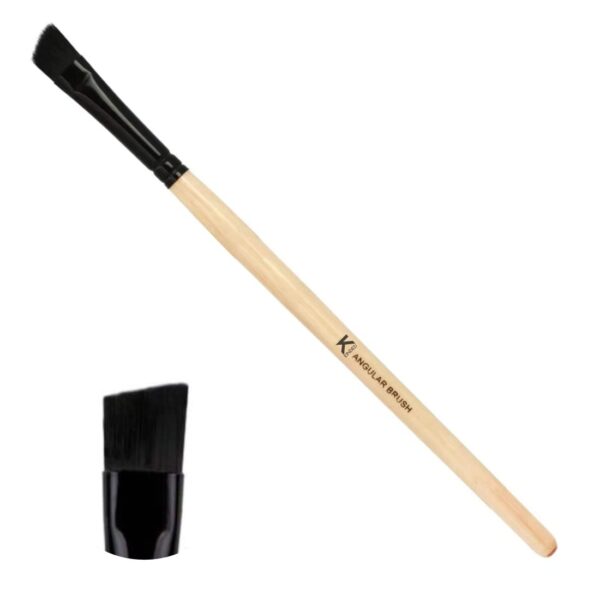KINDED Angular Blending Eye Shadow and Eyebrow Makeup Brush Professional Series for Eyes Makeup Beauty with Smooth Soft Synthetic Hair Bristles Anti Rust Aluminium Ferrule Natural Wooden Handle Grip - Fast Shipping to USA & Canada