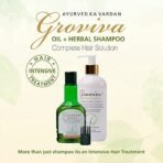 Groviva Hair Oil 100 ml | Complete Hair Solution | Helps to Control Hair Fall, Dandruff & Promotes Hair Growth | Ayurvedic Hair Oil (Oil + 100 ml Shampoo) - Fast Shipping to USA & Canada - Image 3