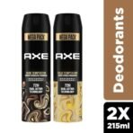 Axe Dark Temptation Men's Deodorant + Axe Gold Temptation Long Lasting Deodorant Bodyspray For Men, With An Irresistible Scent 215ml, Pack of 2 - Fast Shipping to USA & Canada - Image 3