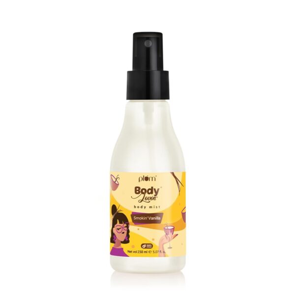Plum BodyLovin' Smokin' Vanilla Body Mist | Long Lasting Spicy Vanilla Fragrance For Women & Men With Honeysuckle, Musk & Vanilla | High On Fun | Travel-Friendly Perfume Body Spray 150 ml - Fast Shipping to USA & Canada