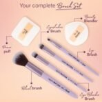 Hilary Rhoda Play n Blend Brush Set | Easy Blending For Cream, Liquid & Powder Formulation | Soft & Smart Bristles | 2 Eyeshadow Brushes | Blush & Lip Brush - Fast Shipping to USA & Canada - Image 6