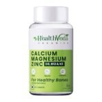 HEALTH VEDA ORGANICS PRIVATE LIMITED Calcium, Magnesium, Zinc with Vitamin D3 & B12, 1000mg I 60 Veg Tablets|Support Strong Bones, Joints & Muscles|For Both Men & Women, 1 count, 60 capsules - Fast Shipping to USA - Image 2