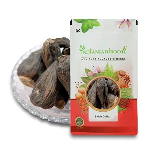 41UMp20FopL-1.jpg IndianJadiBooti Salab Gatta - Salam Gatta - Saalam Gutta - Saalab Gatta - Orchid Root, 100 Grams - Image 1
