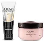 Olay Moisturising Cream, 50g & Olay Face Wash Total Effects 7 in 1 Exfoliating Cleanser, 100g - Fast Shipping to USA & Canada - Image 2